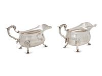 A Pair of George III Silver Sauce Boats