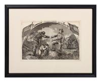 [ENSLAVEMENT & ABOLITION - CIVIL WAR]. [NAST, Thomas (1840-1902), artist]. Compromise With the South if McClellan is President . N.p., ca 1864.