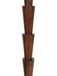 A Pair of Art Deco Style Oak Floor Lamps