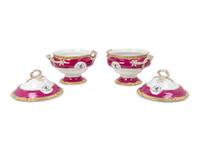 A Pair of English Porcelain Armorial Soup Tureens