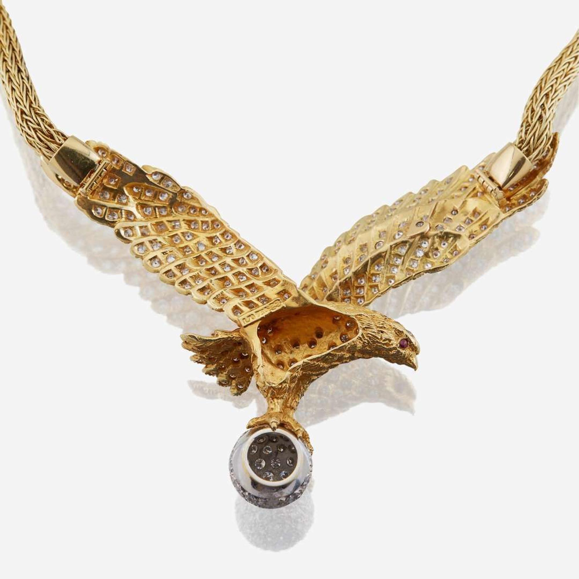 An eighteen karat gold and diamond necklace, Mapamenos Natepas
