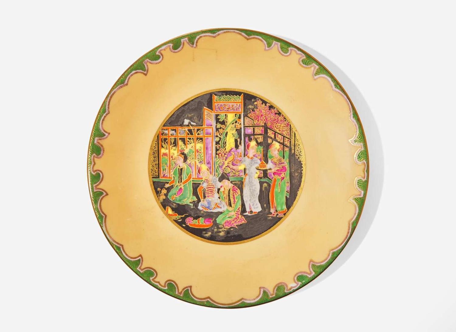 A Wedgwood Fairyland Lustre "Nizami" Pattern Plate, UK, 1920s