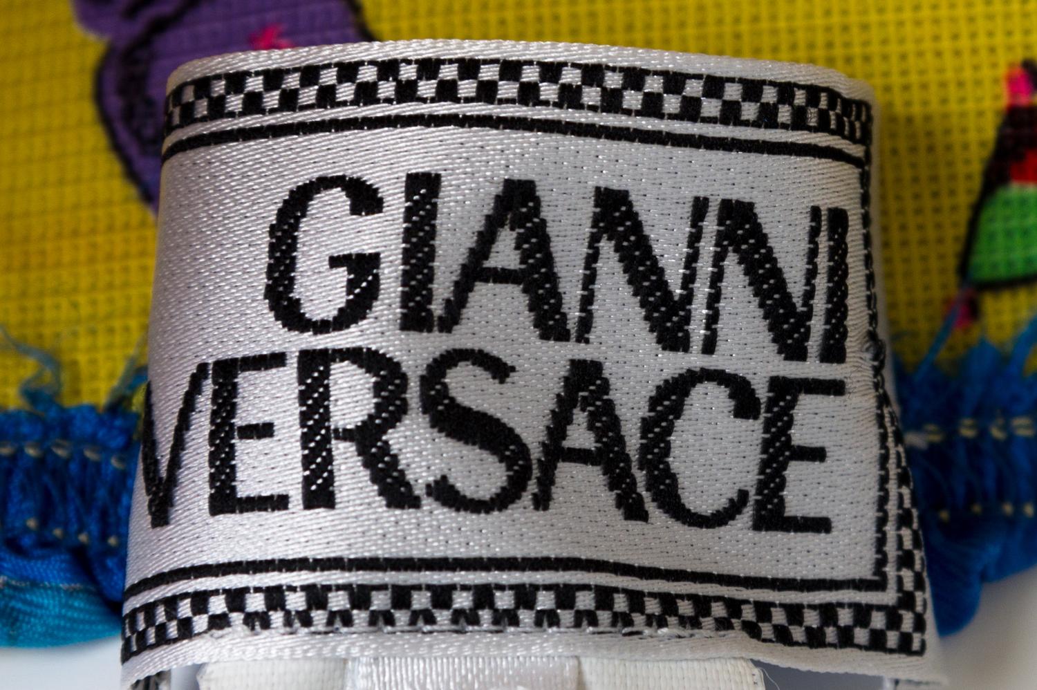 A Gianni Versace Silk Print Pant, Size 50.