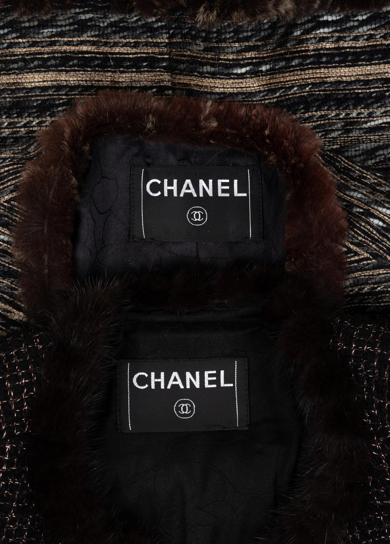 Two Chanel Fur-Trimmed Jackets, 2000-10s