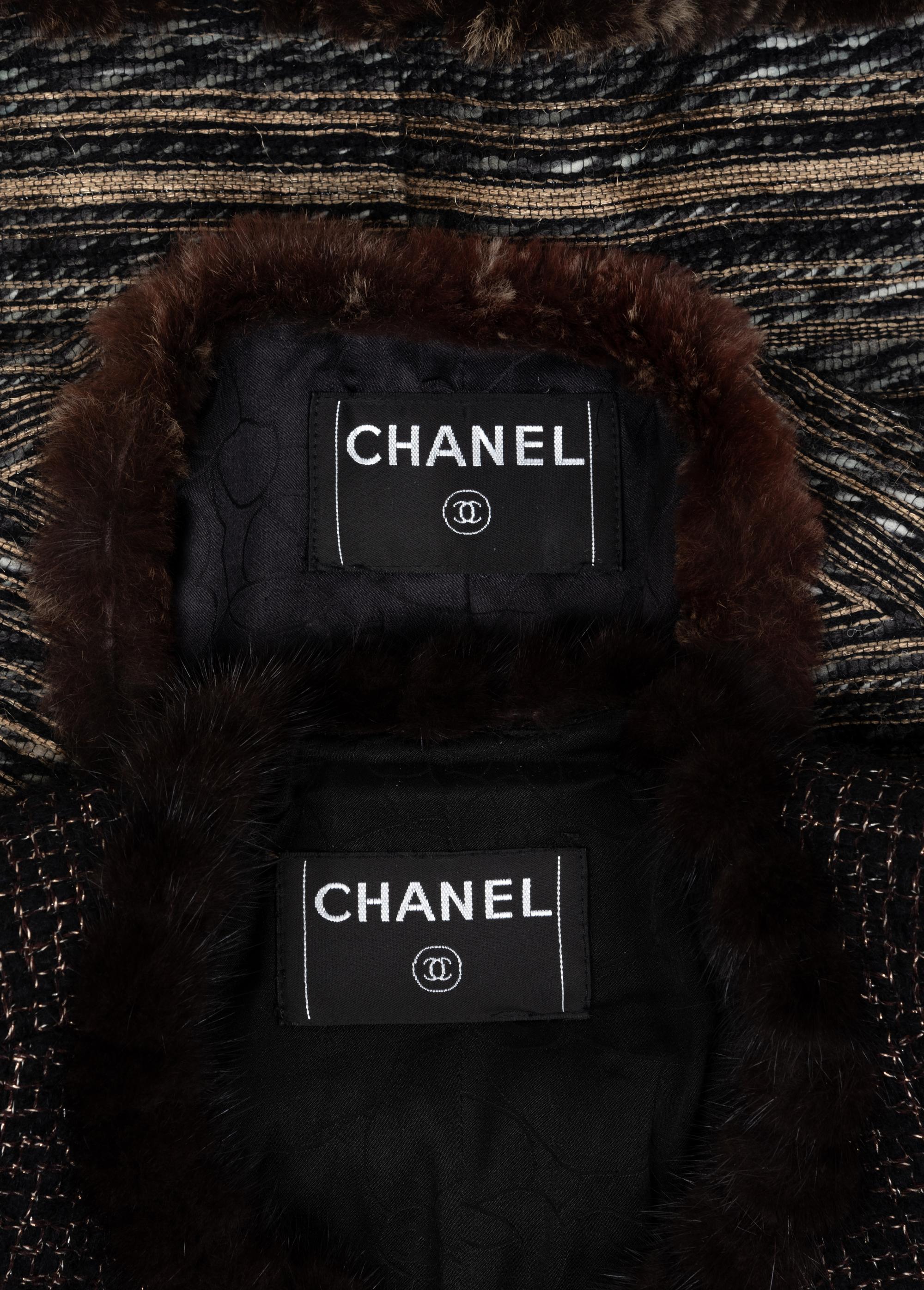 Two Chanel Fur-Trimmed Jackets, 2000-10s