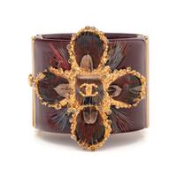 Chanel Paris-Edinburgh Resin Cuff with Feathers, 2013