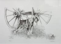 Three Works of Art depicting Schnauzers Largest: 27 1/2 x 21 1/2 inches.