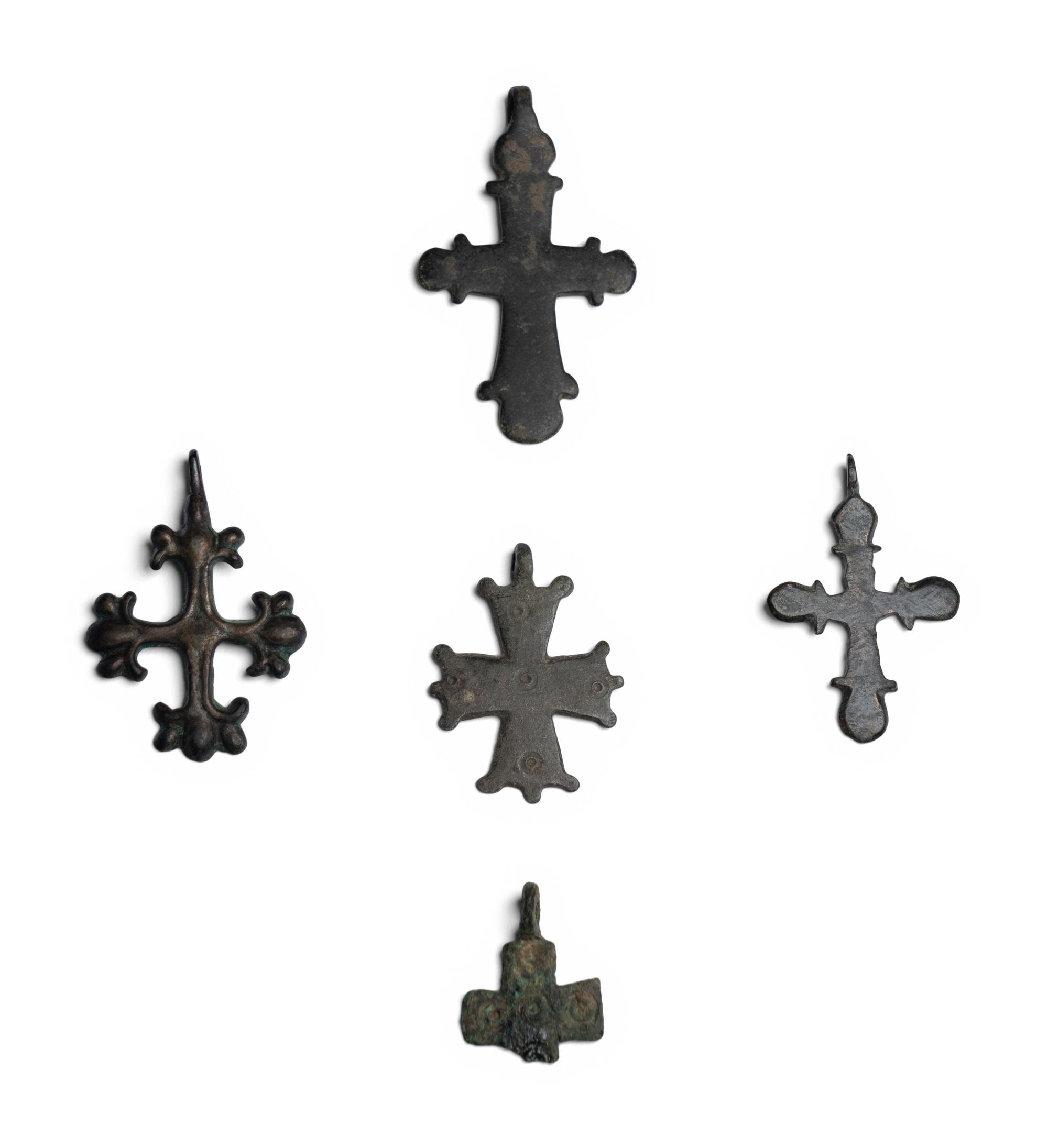 Five Byzantine Bronze Crosses