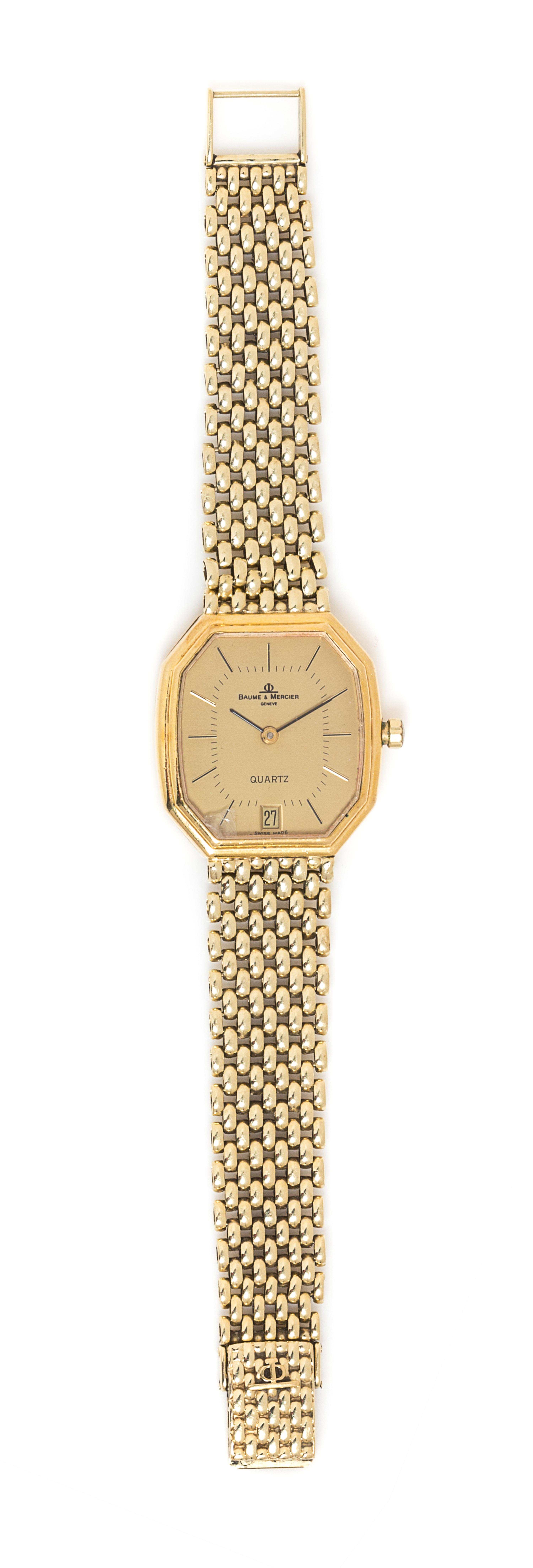 A 14 Karat Yellow Gold Wristwatch, Baume & Mercier, 44.80 dwts.