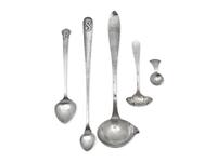Five Arts & Crafts Silver Serving Utensils