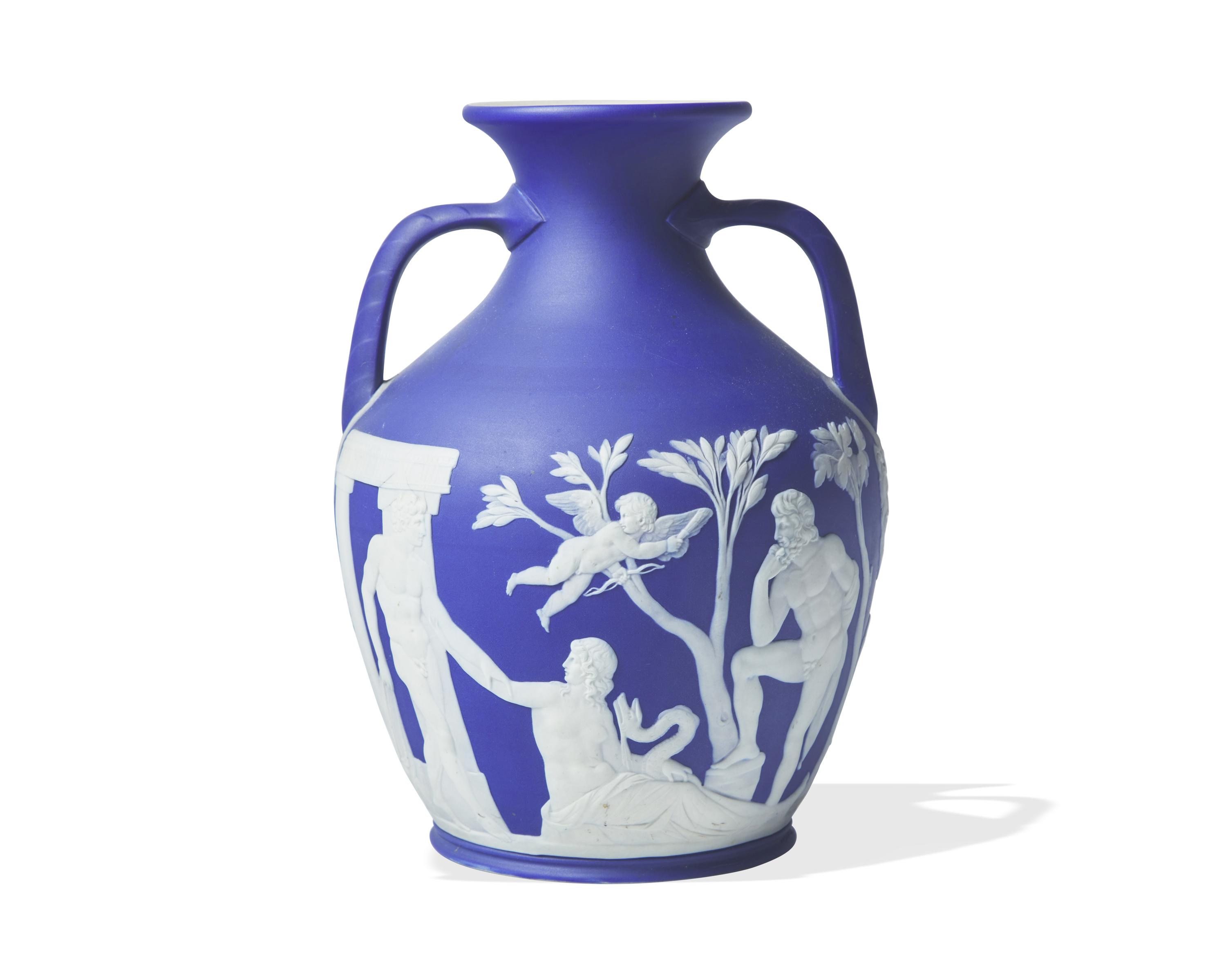 A Wedgwood Jasperware Copy of the Portland Vase