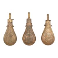 Three US Rifleman's "Peace Flasks" by Batty & Ames