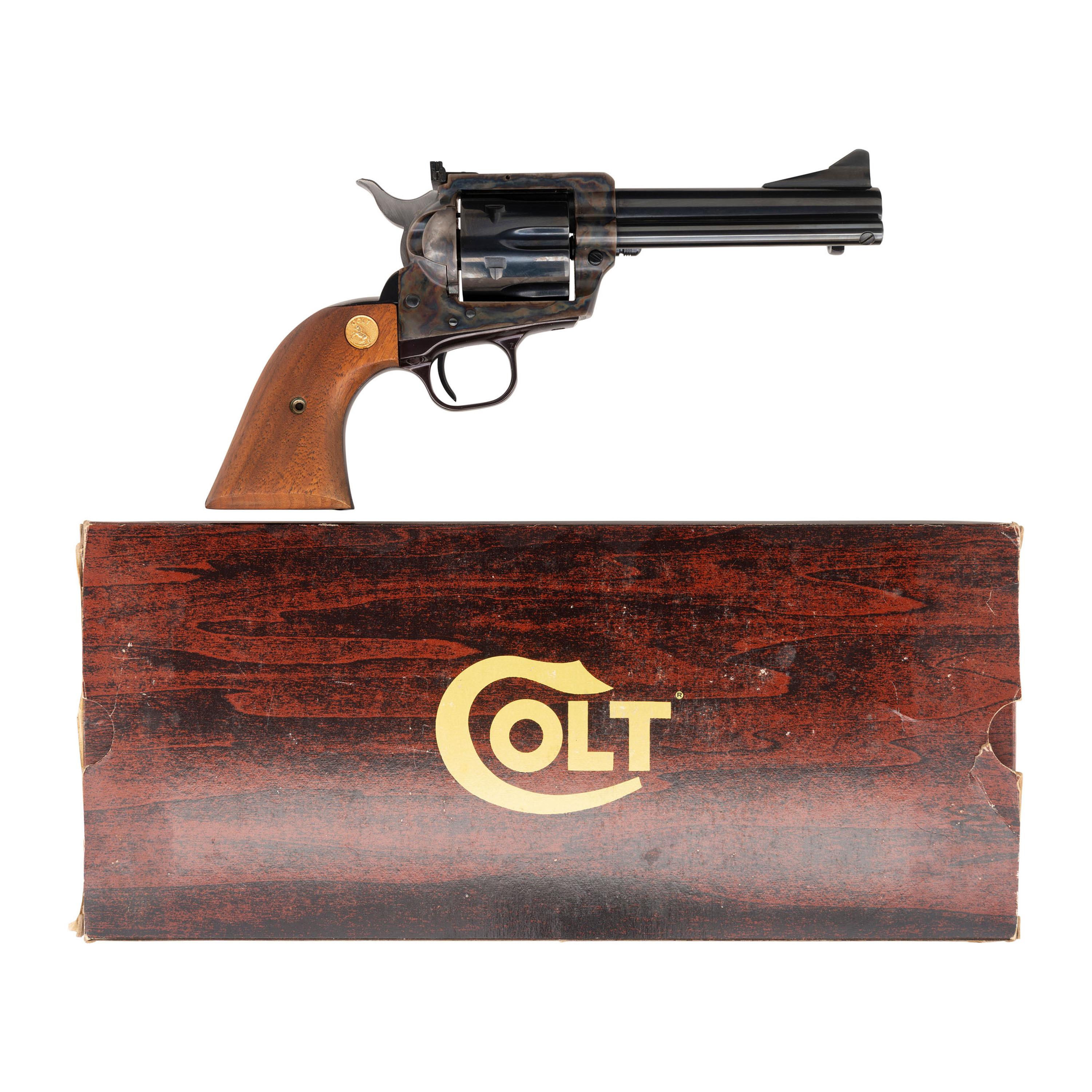 *Blued 4.75" Colt New Frontier .45 Colt Revolver in Factory Box