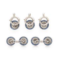 Diamond, Sapphire, and Platinum Dress Set