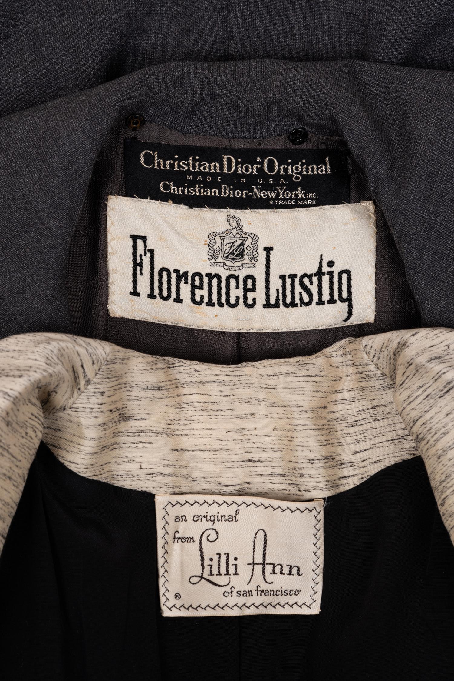 Two Jackets: One Christian Dior, One Lilli Ann, 1950s