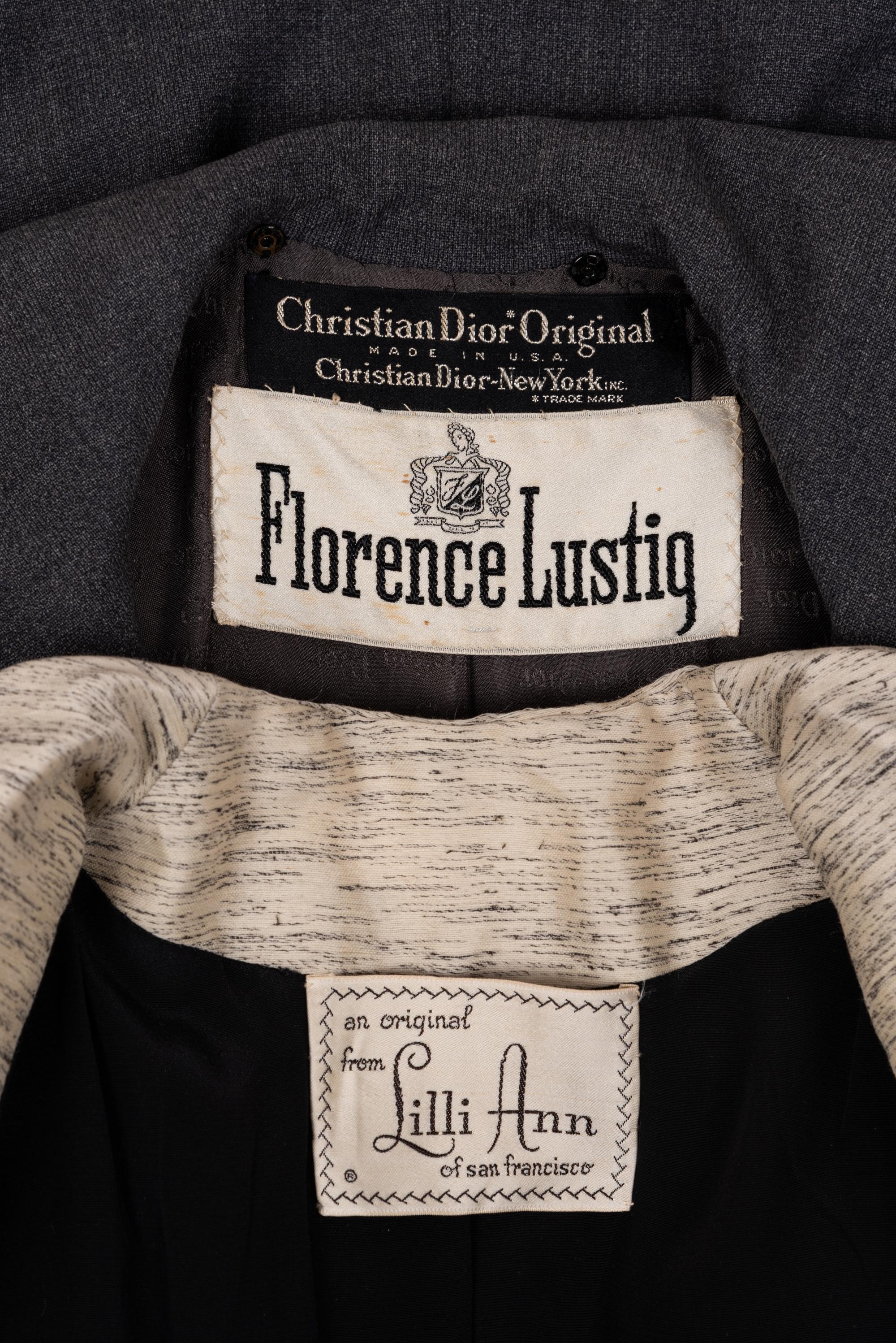 Two Jackets: One Christian Dior, One Lilli Ann, 1950s