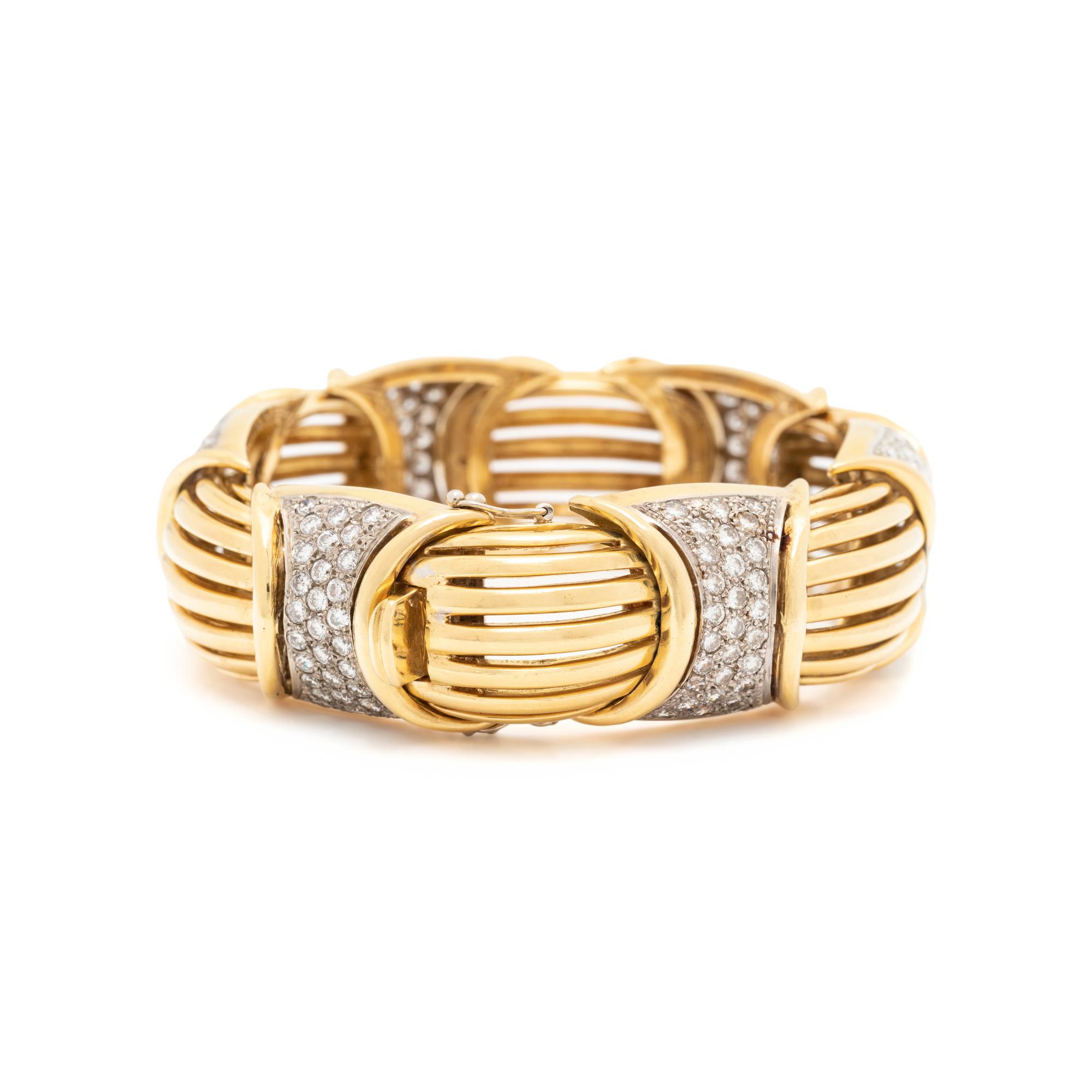YELLOW GOLD AND DIAMOND BRACELET