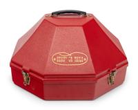 Two Red Western Hats and Hat Case