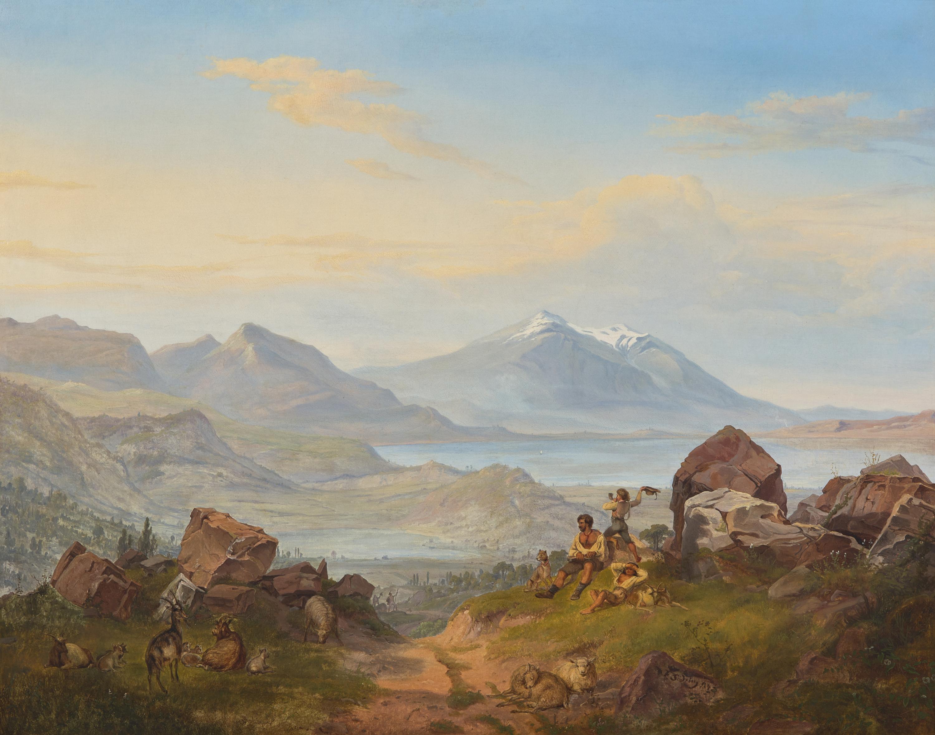 Goat Herders in the Alps, 1843