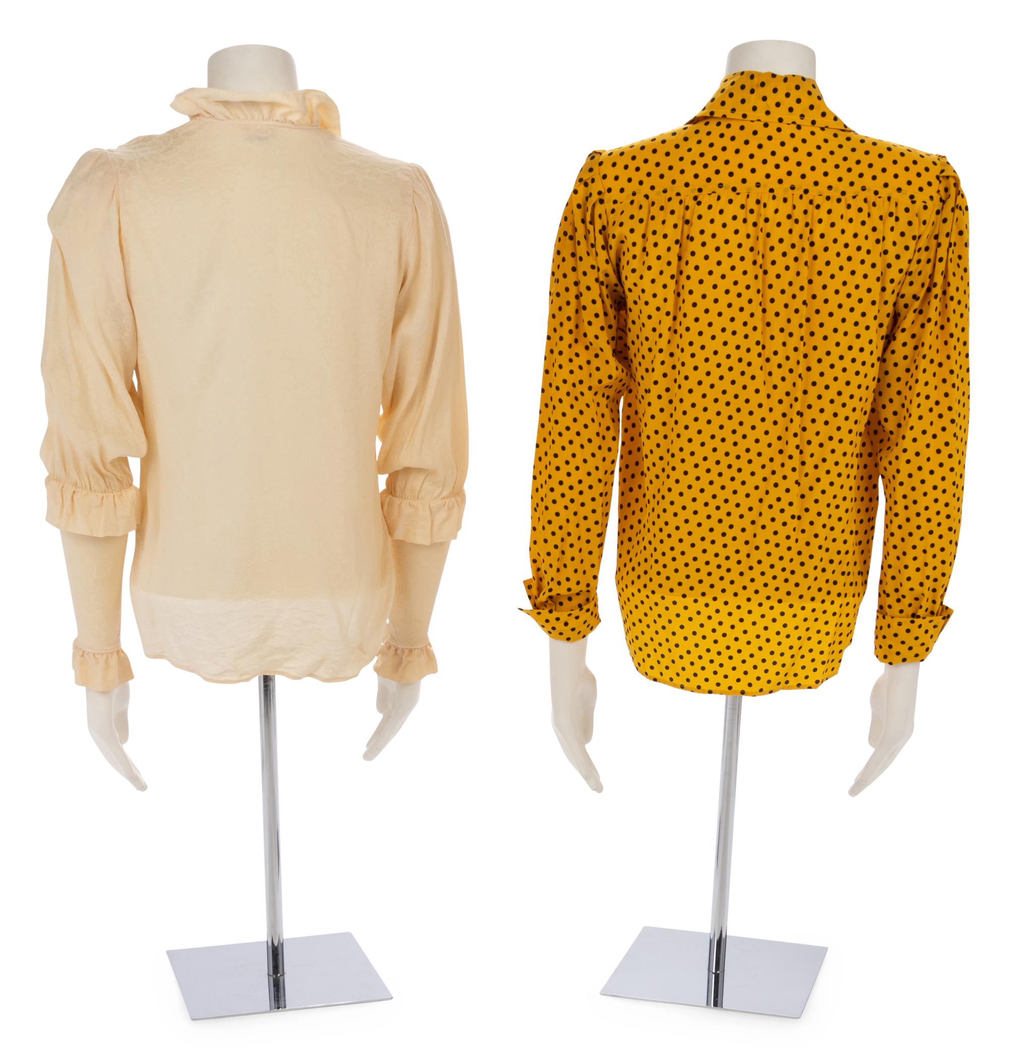 Collection of Six Vintage Designer Blouses, 1970-90s