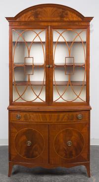 A Northern Furniture Company Mahogany China Cabinet Height of first 79 x width 38 x depth 18 1/2 inches. — FIRST HALF 20TH CENTURY
