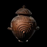 An Etruscan Terracotta Lidded Urn