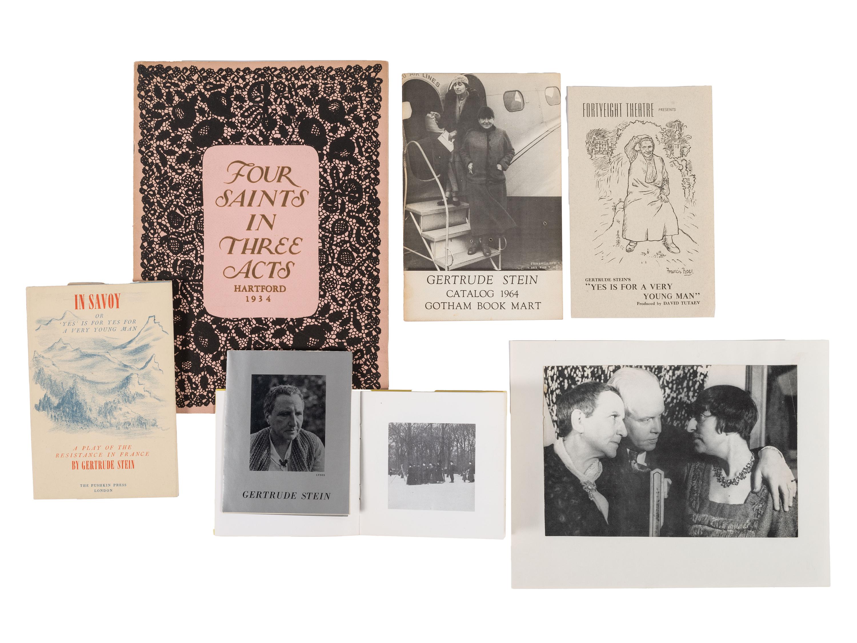 [ARTS & LITERATURE]. A collection of items related to Gertrude Stein, American writer and art collector.