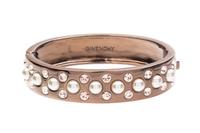 A Givenchy Copper Tone Hinge Bracelet, 2" interior diameter.