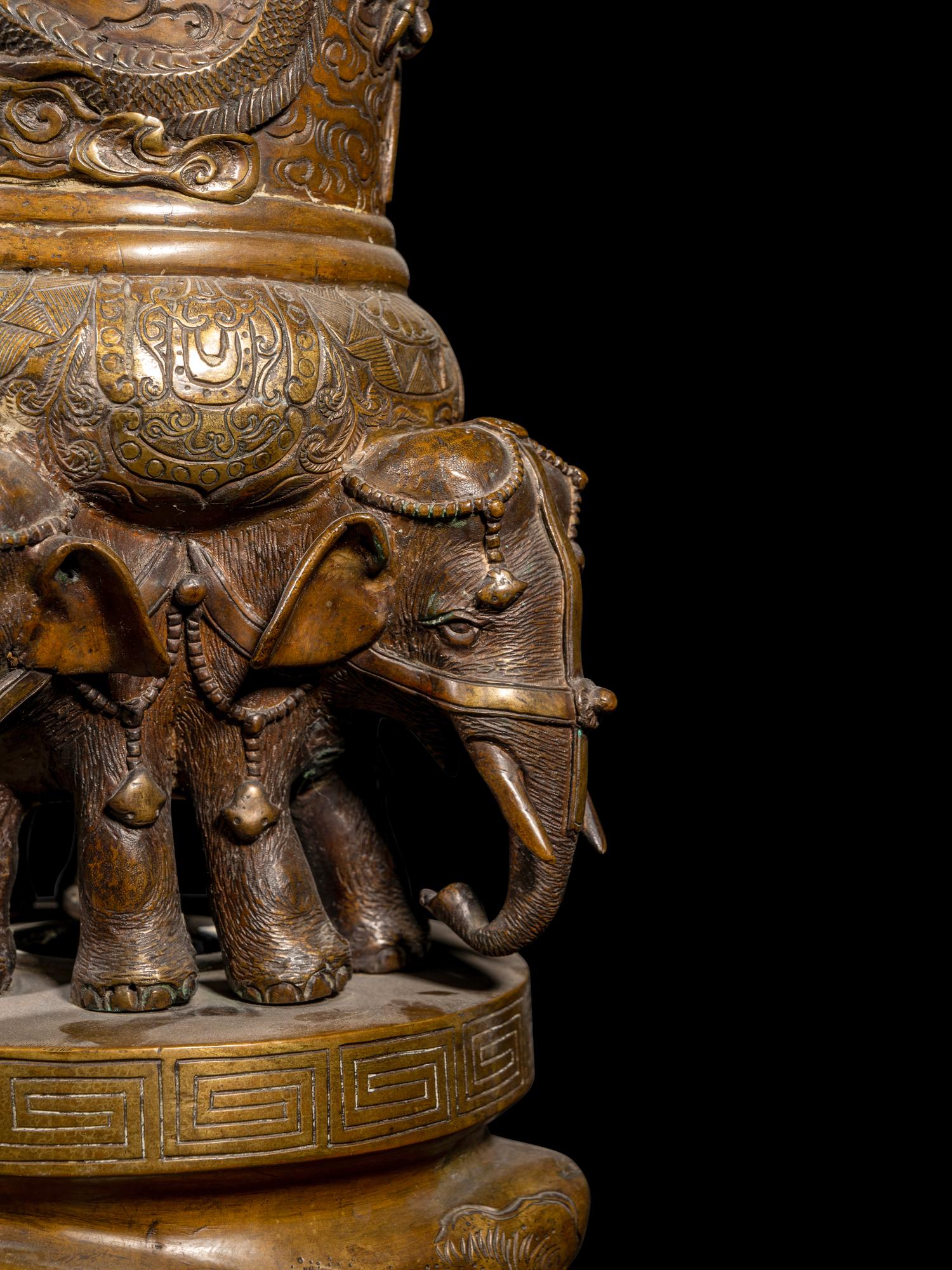A Chinese Copper Gu Vase