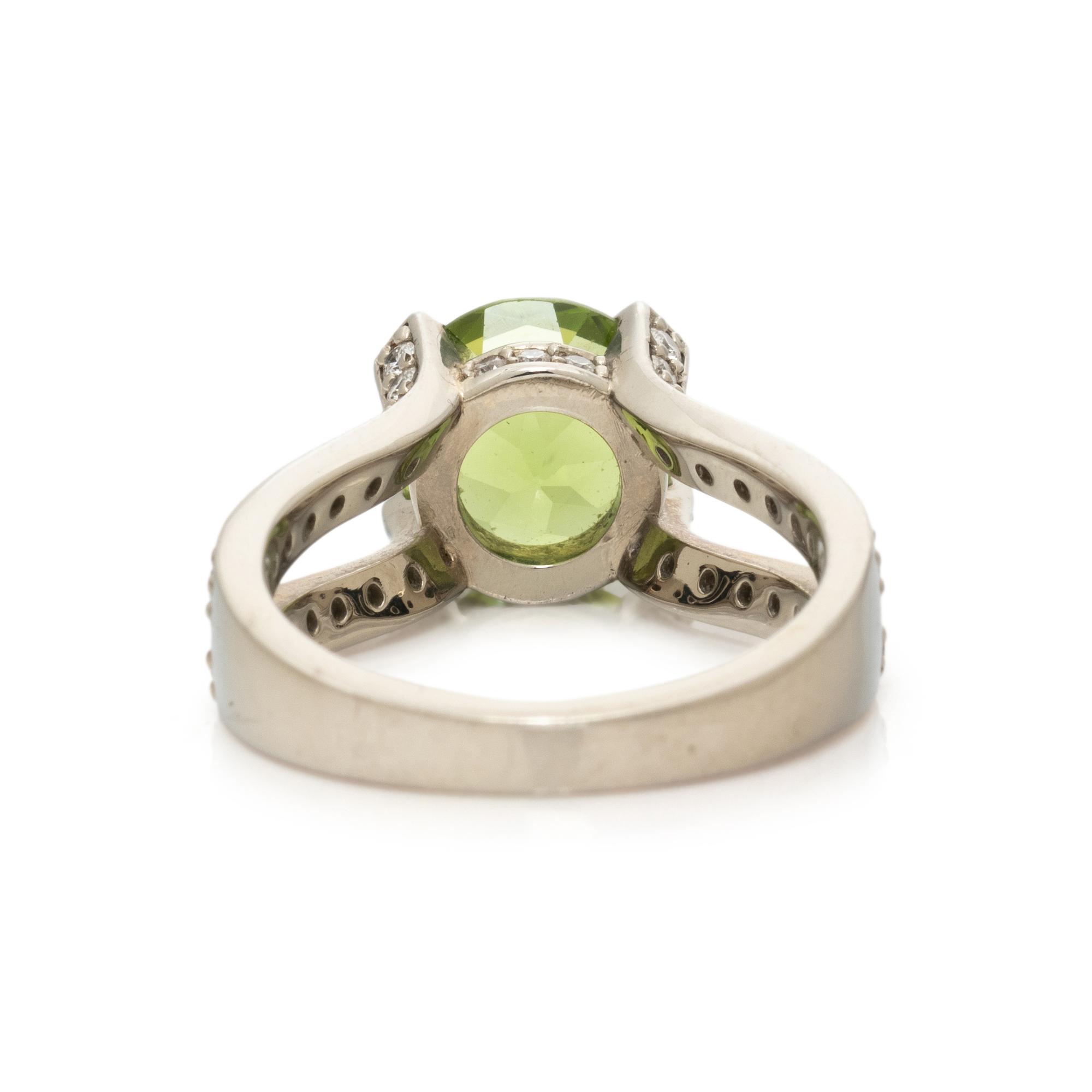 PERIDOT AND DIAMOND RING