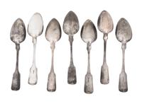 A Group of Coin Silver Spoons
