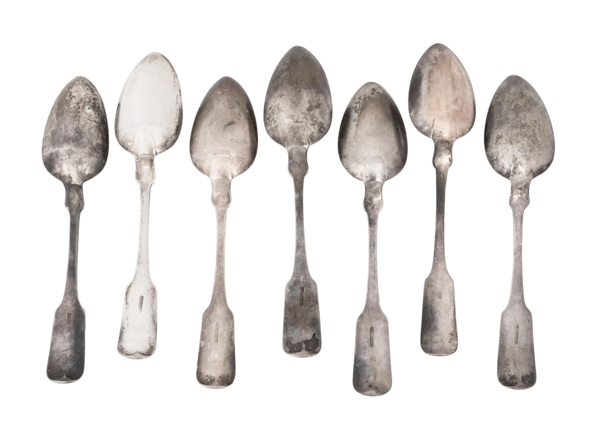 A Group of Coin Silver Spoons