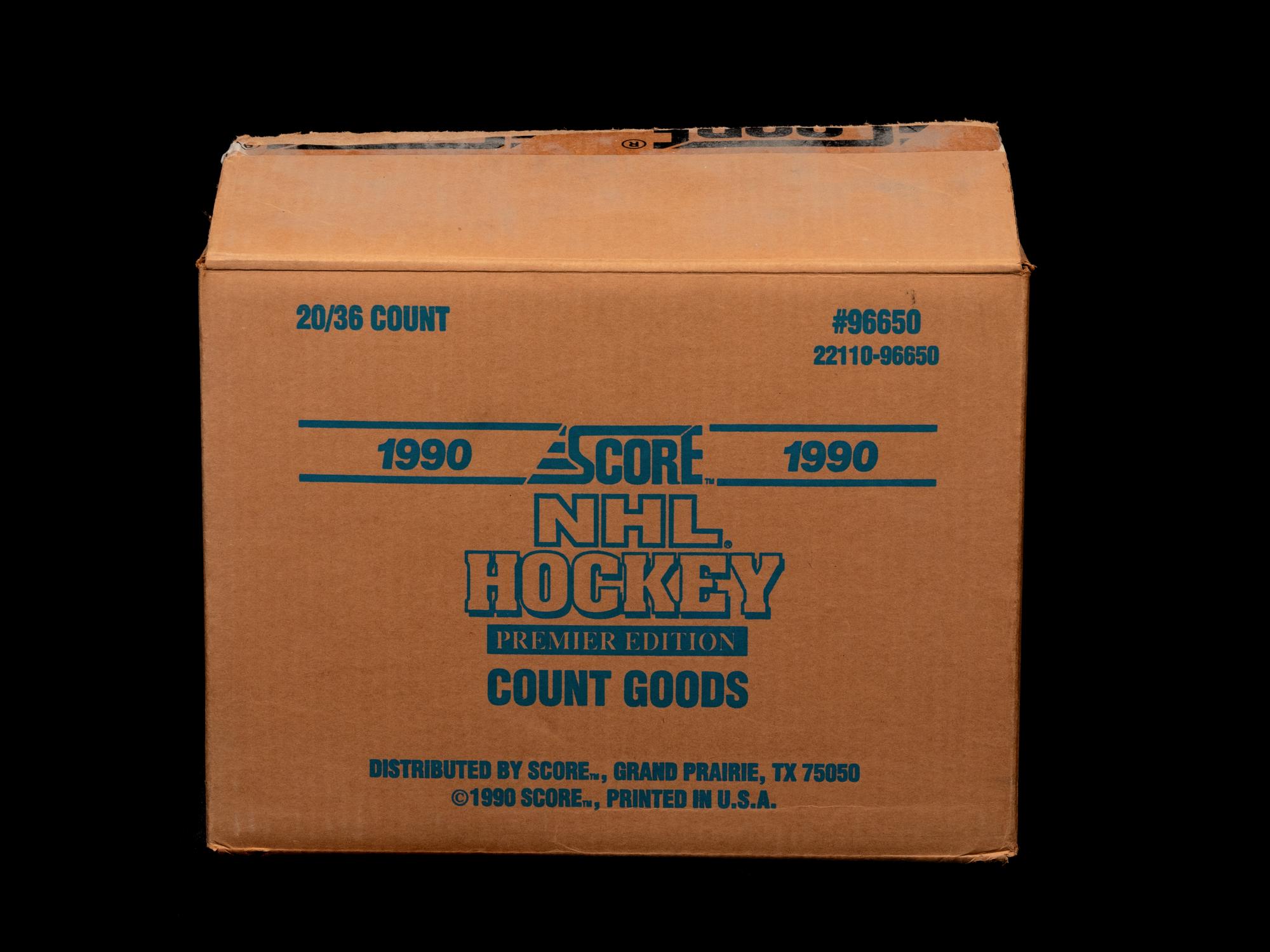 A Factory Case of 1990 Score Hockey Cards