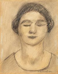 Portrait (Head) , 1909, and Head , 1902 (a pair of works)