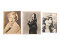 [HOLLYWOOD]. A collection of over 60 photographs and correspondence, most autographed by leading ladies from the 1920s-1970s, including: