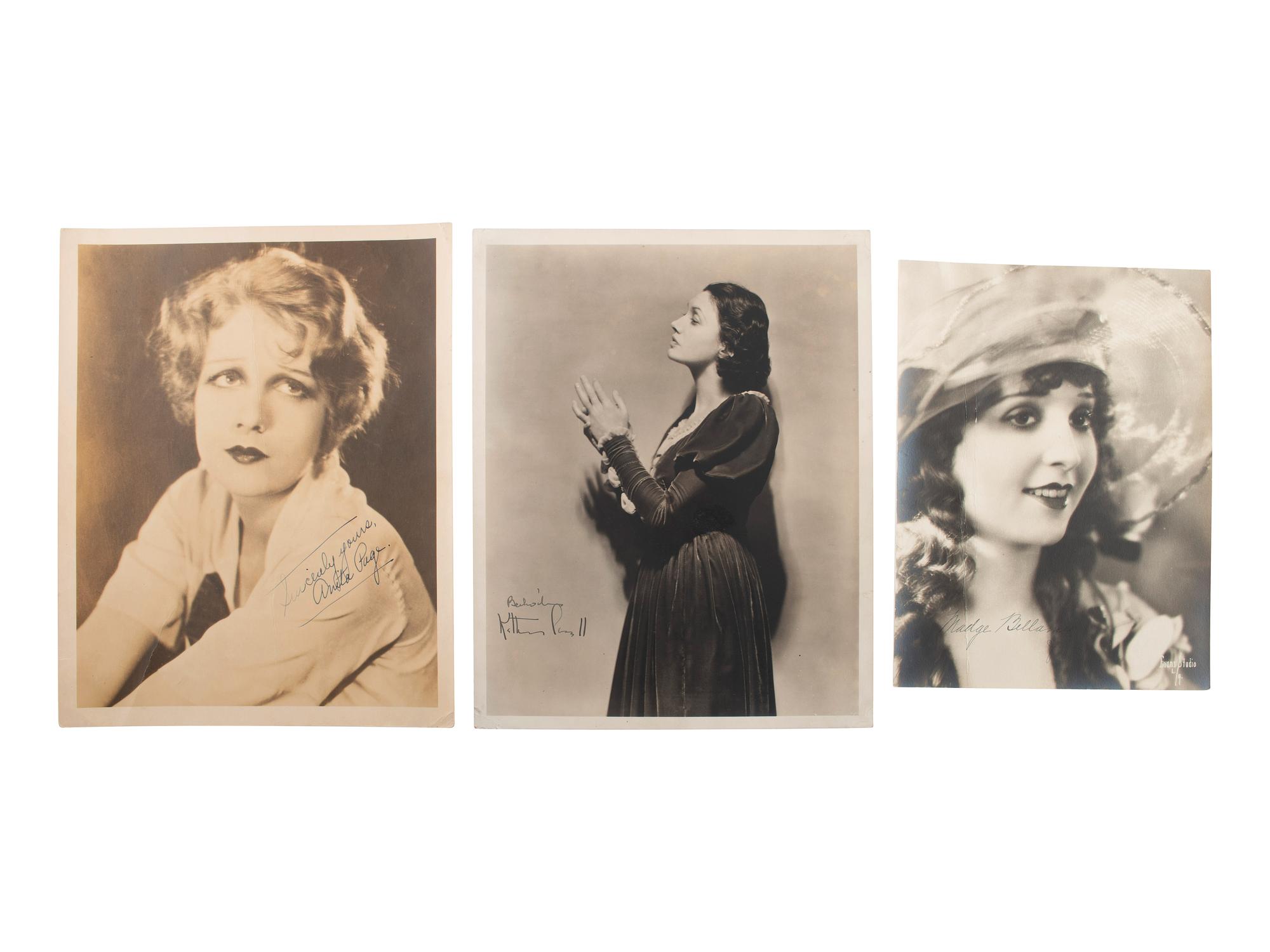 [HOLLYWOOD]. A collection of over 60 photographs and correspondence, most autographed by leading ladies from the 1920s-1970s, including: