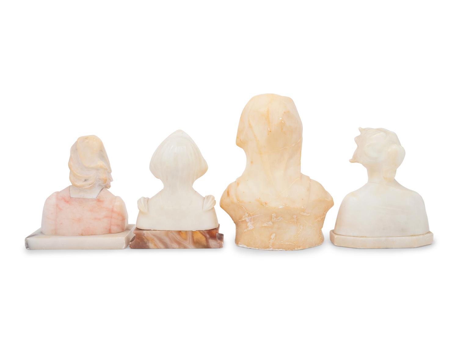 Four Italian Alabaster Busts