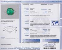 An 18 Karat Yellow Gold, Emerald and Diamond Ring, 4.70 dwts.