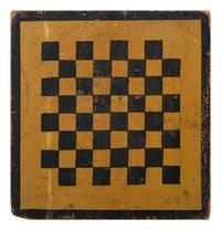 Four Paint Decorated Checker Boards