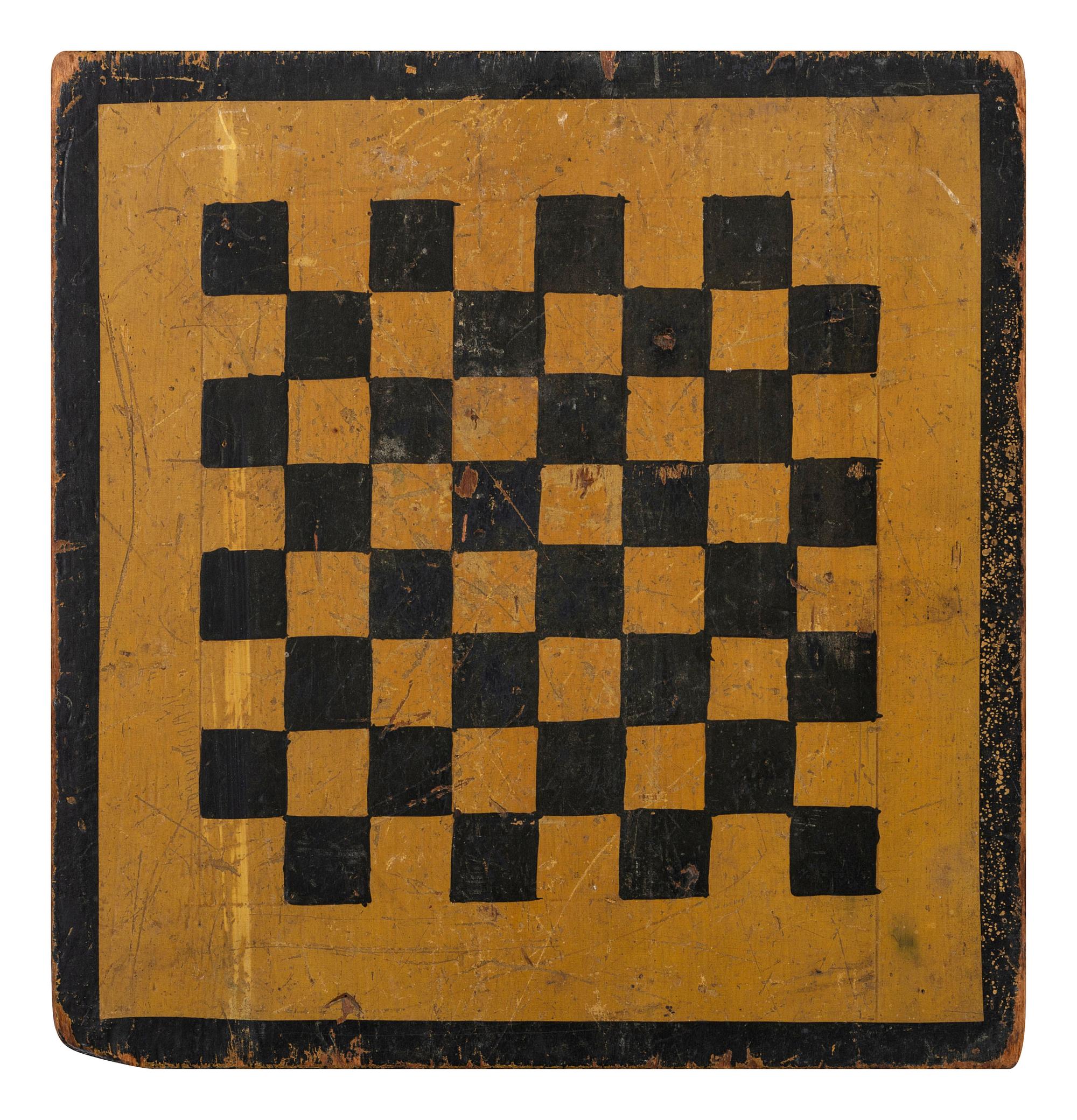 Four Paint Decorated Checker Boards