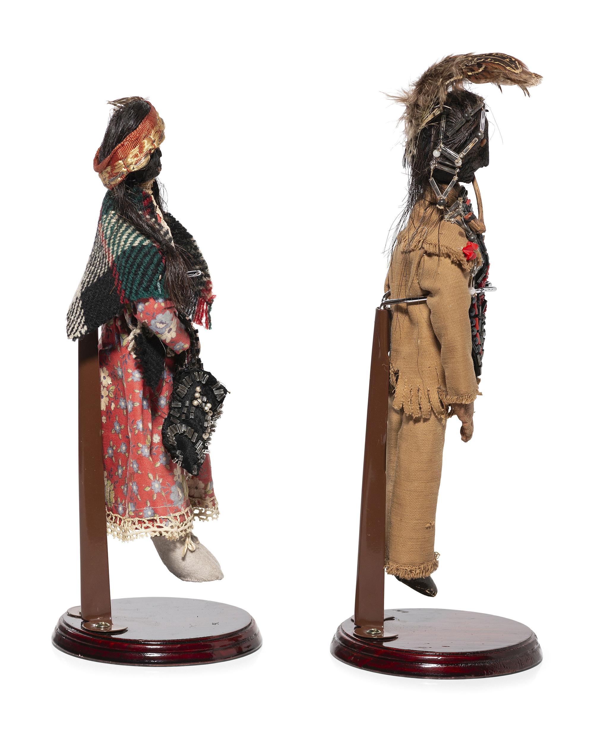 Pair of Applehead Dolls