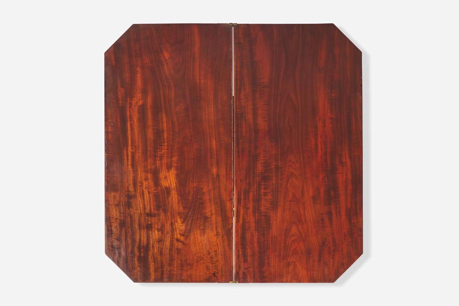 A late Federal mahogany card table, Philadelphia, PA, circa 1815