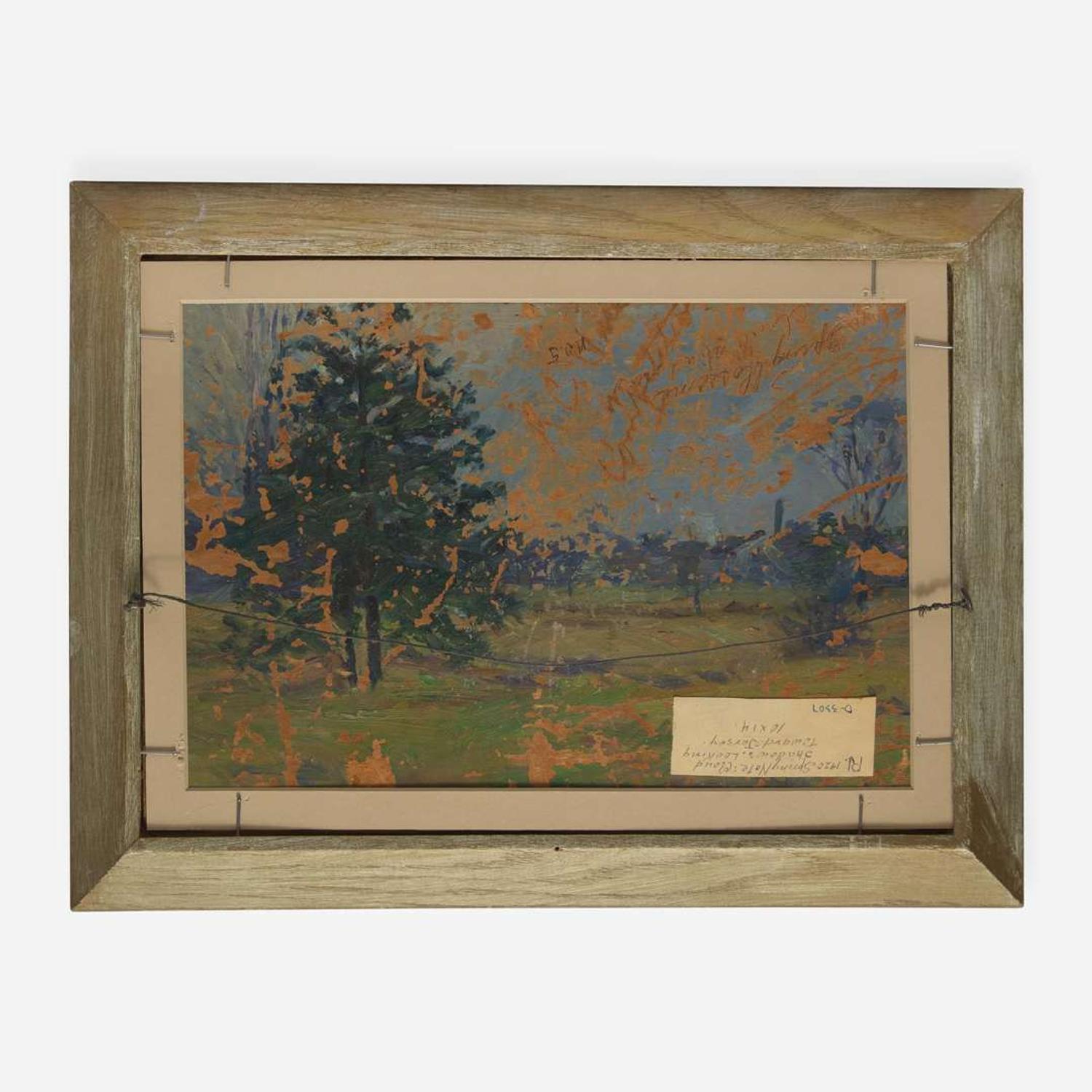 Roy Cleveland Nuse (American, 1885–1975) Towards Jersey (Spring Blossoms, Shadow Clouds); with Landscape Study Verso
