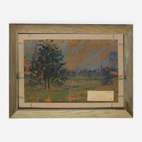 Roy Cleveland Nuse (American, 1885–1975) Towards Jersey (Spring Blossoms, Shadow Clouds); with Landscape Study Verso
