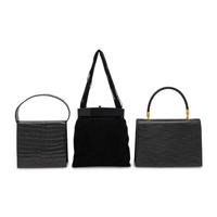 Lalique, Three Leather & Crystal-Embellished Handbags