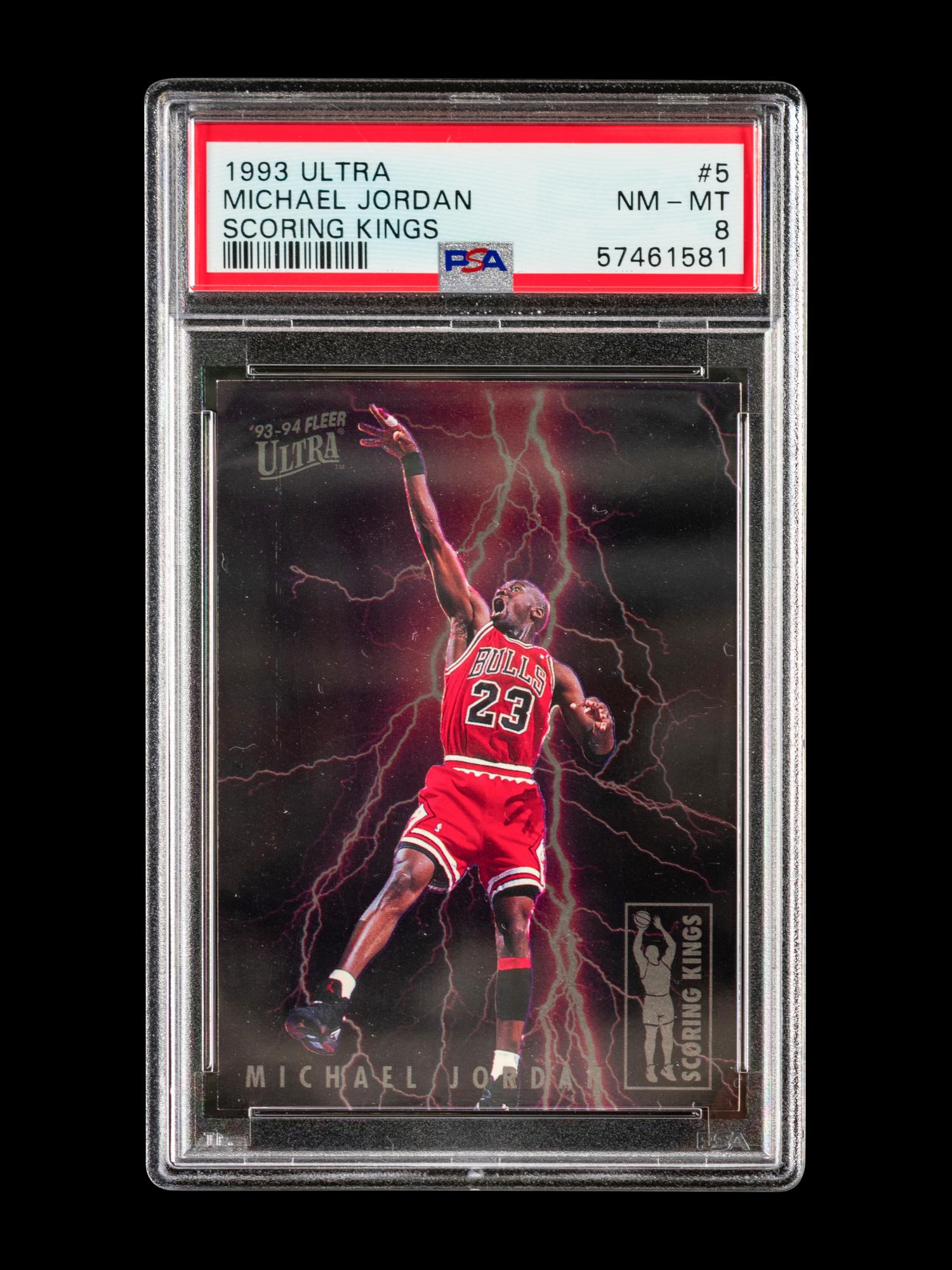 A 1993 Fleer Ultra Michael Jordan Scoring Kings Basketball Card No. 5 (PSA 8 NM-MT)