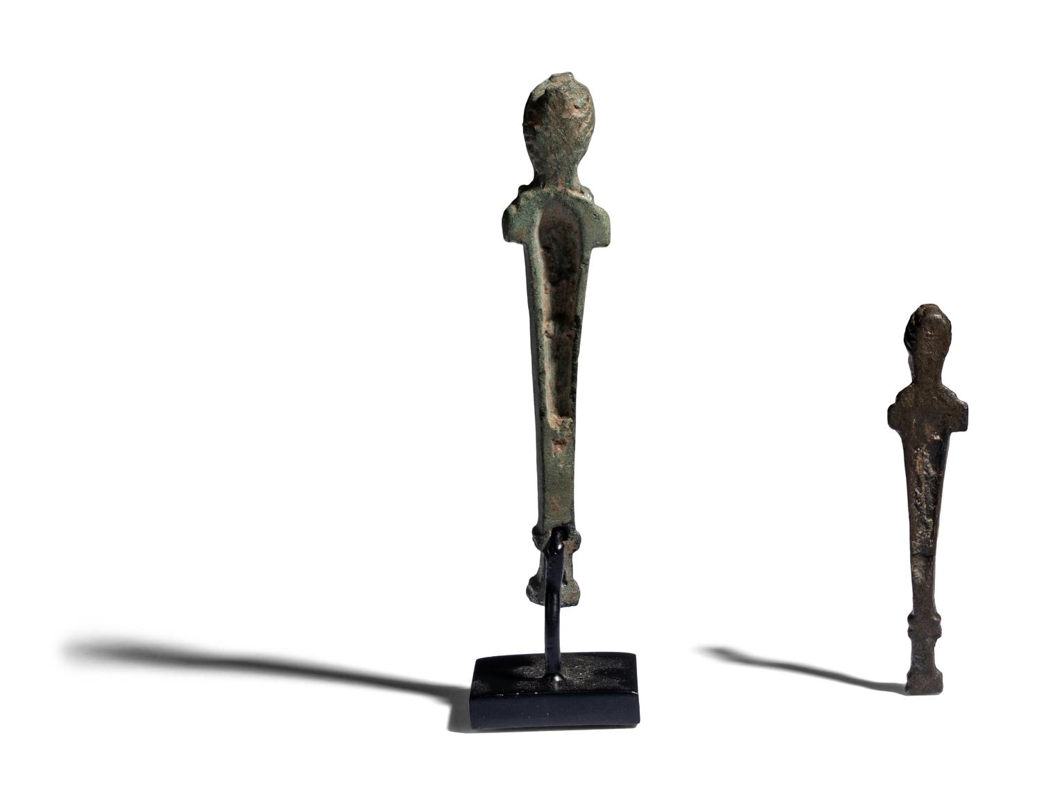 Two Roman Bronze Herms