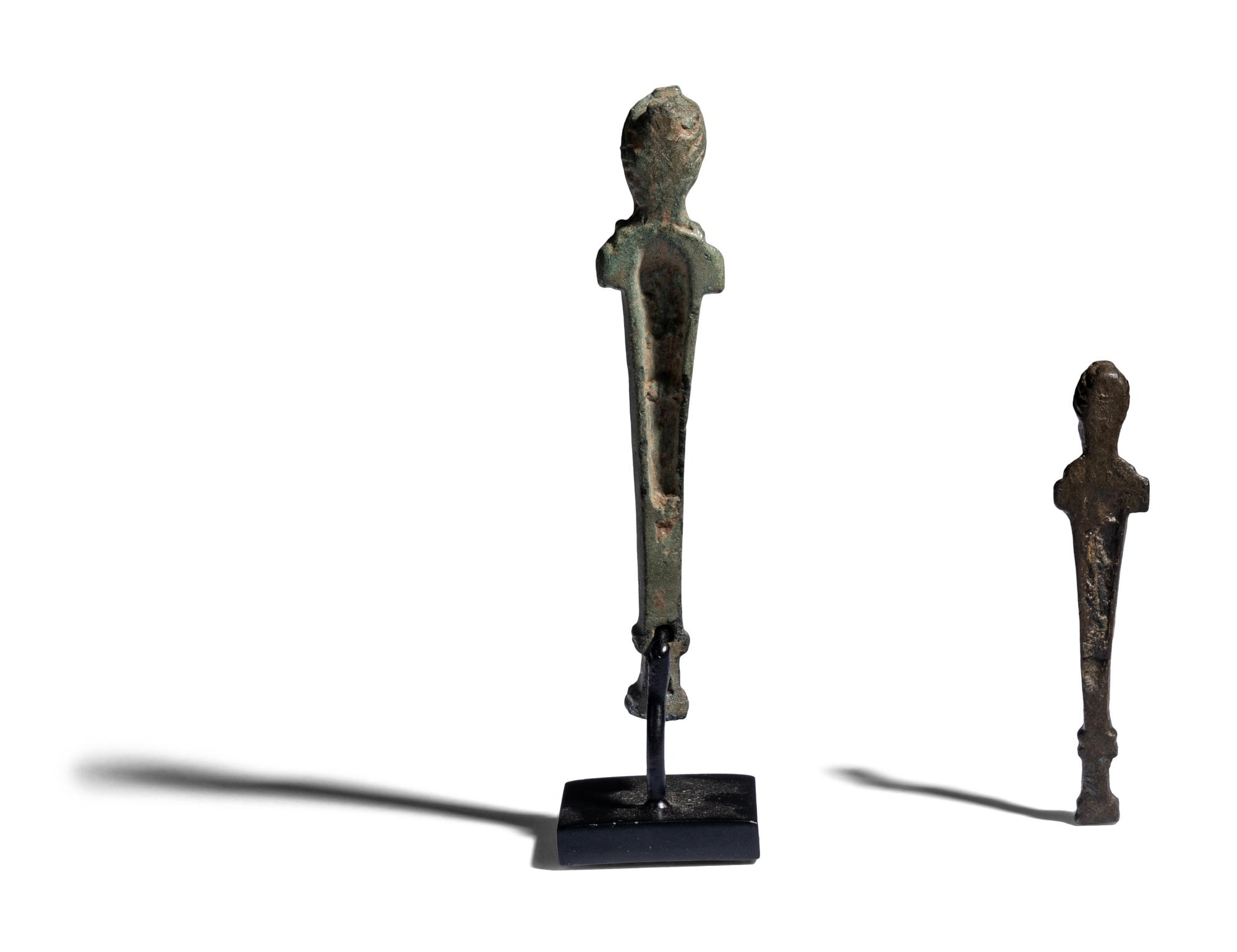 Two Roman Bronze Herms