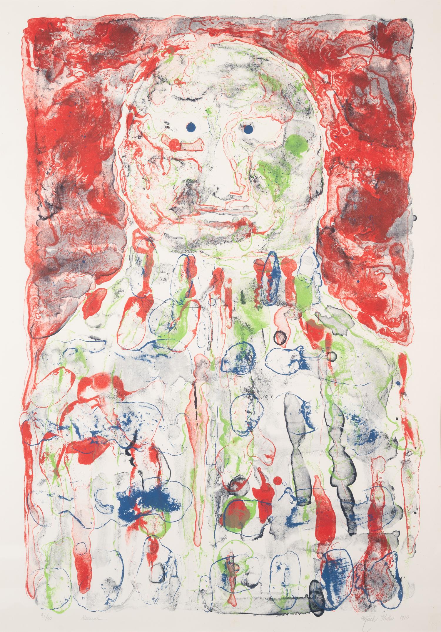 A Group of Four Abstract Works on Paper by 20th Century American Artists