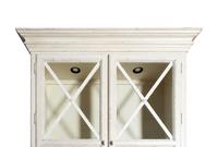 A Pair of Drexel Heritage Neoclassical Style Painted Glazed Door Cabinets